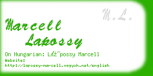 marcell lapossy business card